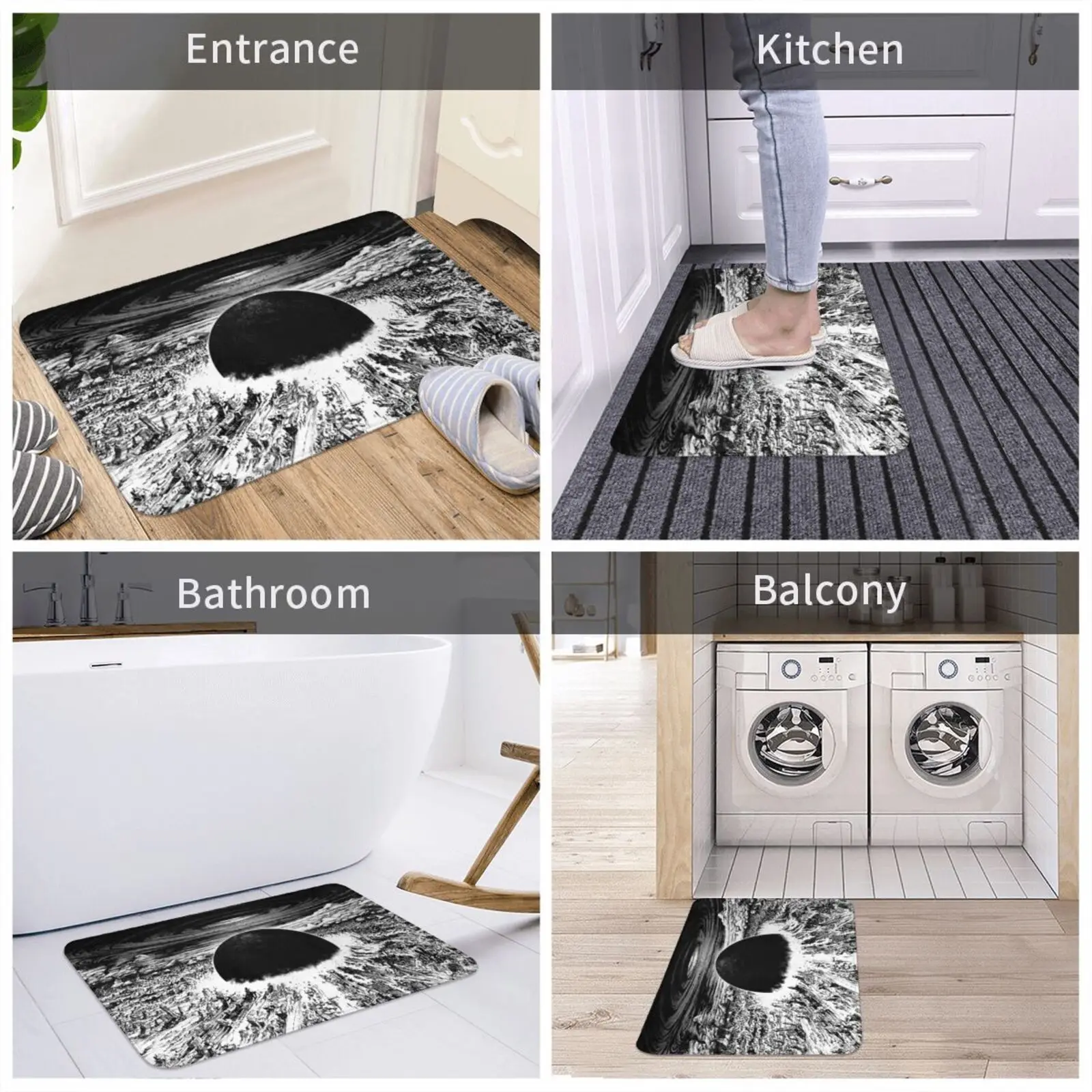 Взрывобезопасный коврик для входной двери Akira ванной аниме Городской Ночной