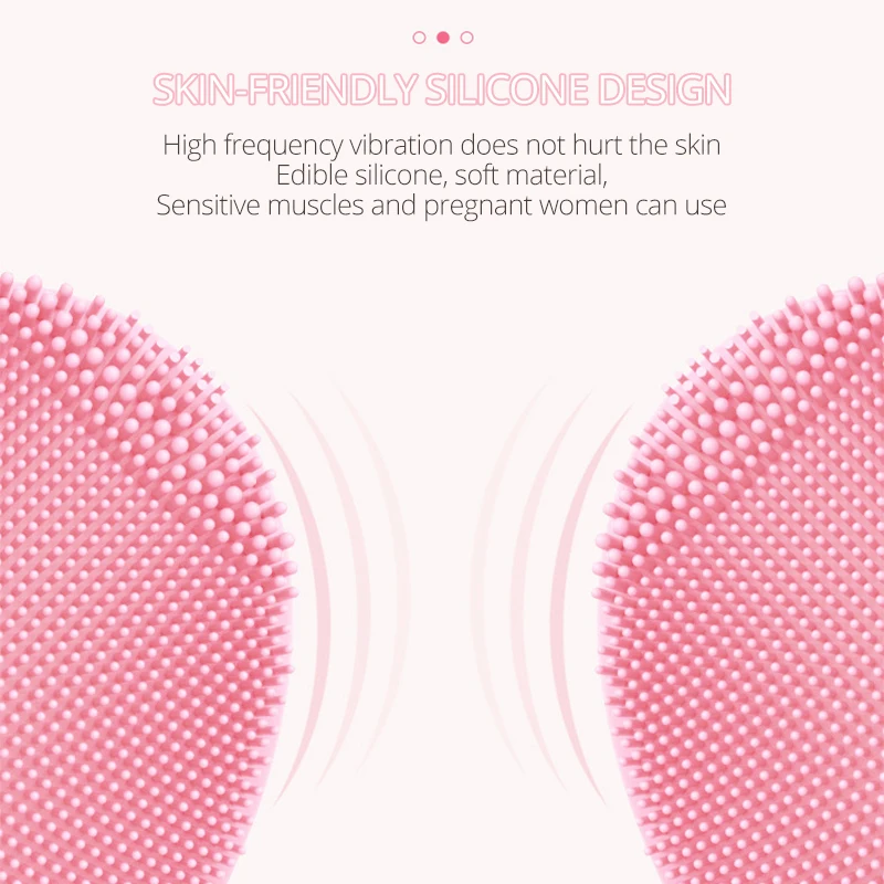 Электрическая звуковая силиконовая щетка для чистки лица мягкое отшелушивание