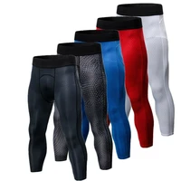 men compression pants running cropped trousers sport basketball tight leggings