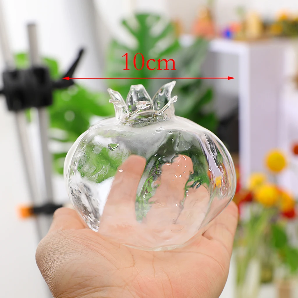 Маленькая стеклянная ваза в форме граната цветочные террариумные растения