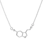 Ожерелье-чокер с химическими молекулами научной конструкции серотонин ожерелье с цепочкой окситоцин допамин формула кофеина подвеска