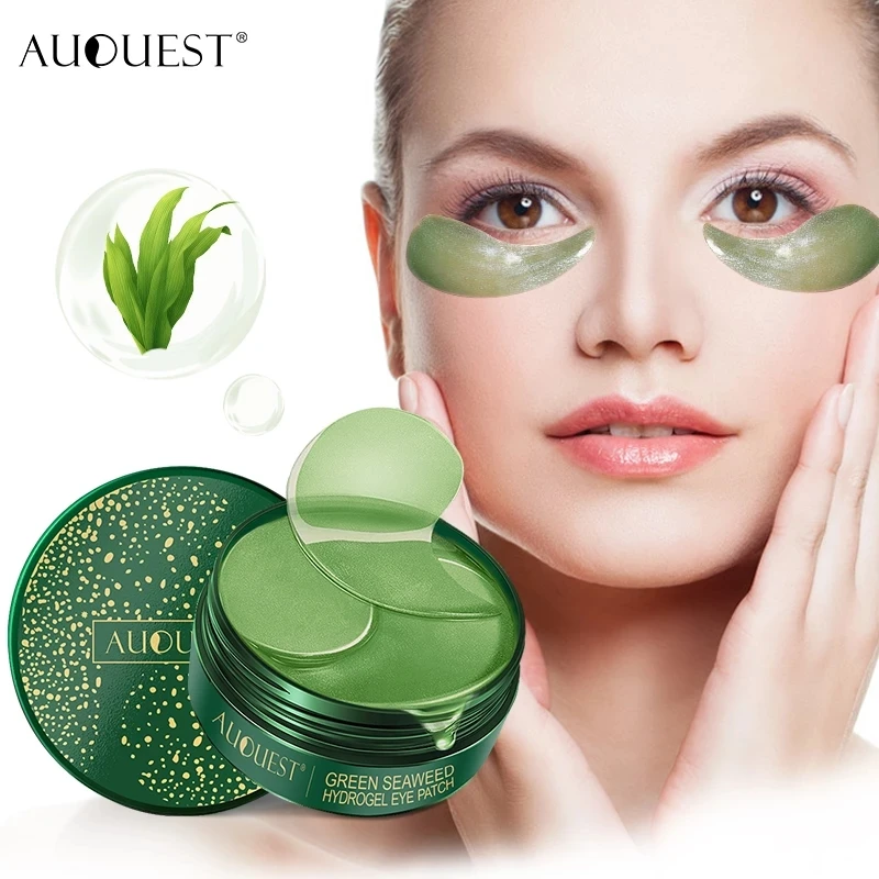 

AuQuest Hydrogel Eye Patch 60pcs Seaweed Eye Mask for Eye Bags Wrinkles Dark Circles Lasting Moisturize Whitening Skin Care Pad