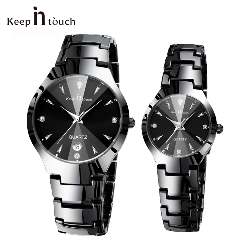 Лидирующий бренд роскошные часы для влюбленных пара водонепроницаемые мужчин и