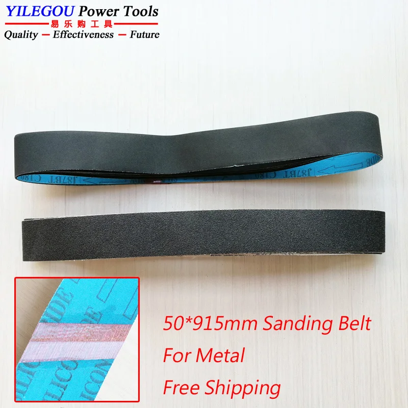 5 шлифовальных лент 50x915 мм. Карборадовый шлифовальный станок для металла 2x36