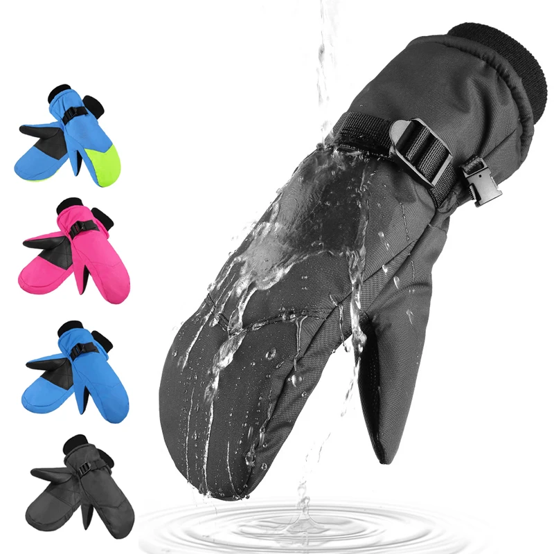 

Waterproof Children Kids Skiing Snowboard Gloves Outdoor Cycling Climbing Warm Gloves Snow Mittens Ski Gloves