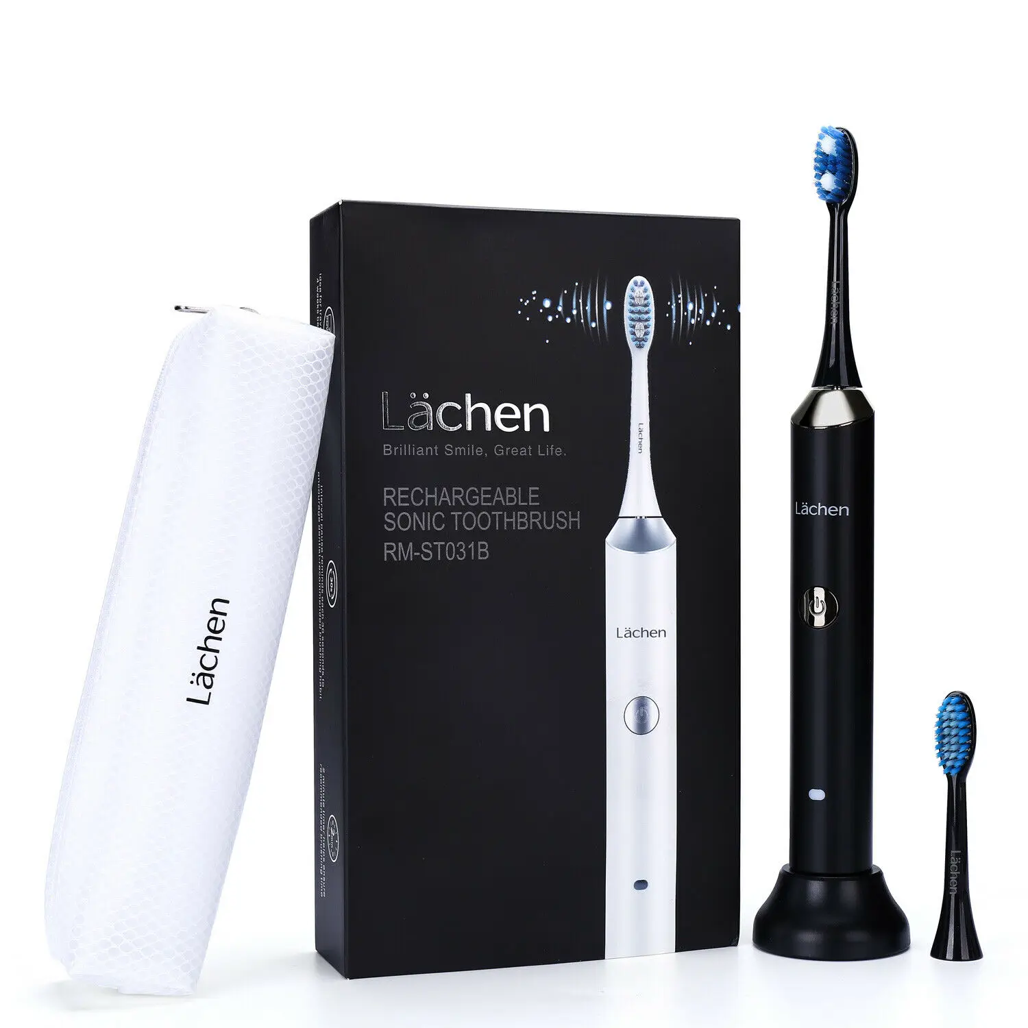

Lachen 031 Sonic Toothbrush Electric Rechargeable USB Charger Ultrasonic Teeth Brush for Adult dropshipping 4/8Replacement Heads