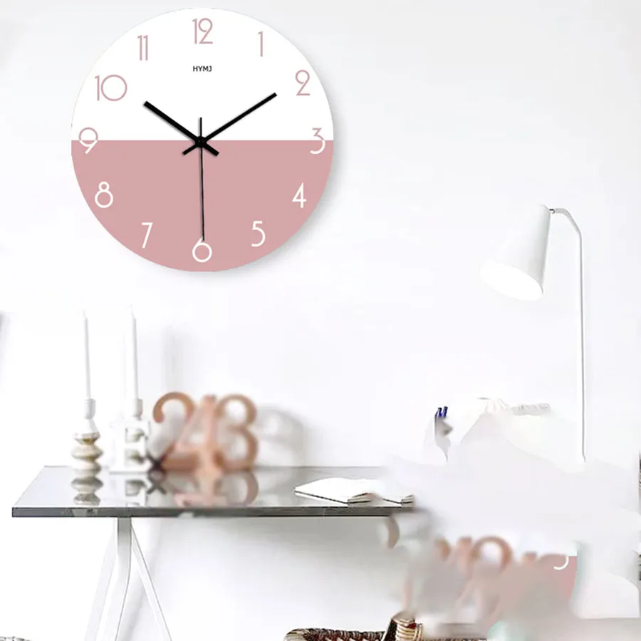 Бесшумные цифровые настенные часы современный дизайн простые домашние