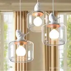Современная стеклянная Подвесная лампа в виде птицы, детский Домашний Светильник, дизайнерский светильник, люстра для детской комнаты