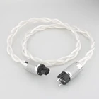 5N OCC single US  EU AC аудиоусилитель фильтр ЦАП HIFI серебристый силовой кабель из углеродного волокна с родиевым покрытием
