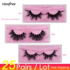 Visofree 25 парлот норковые ресницы 3D норковые ресницы без жестокости многоразовые драматические ресницы ручной работы