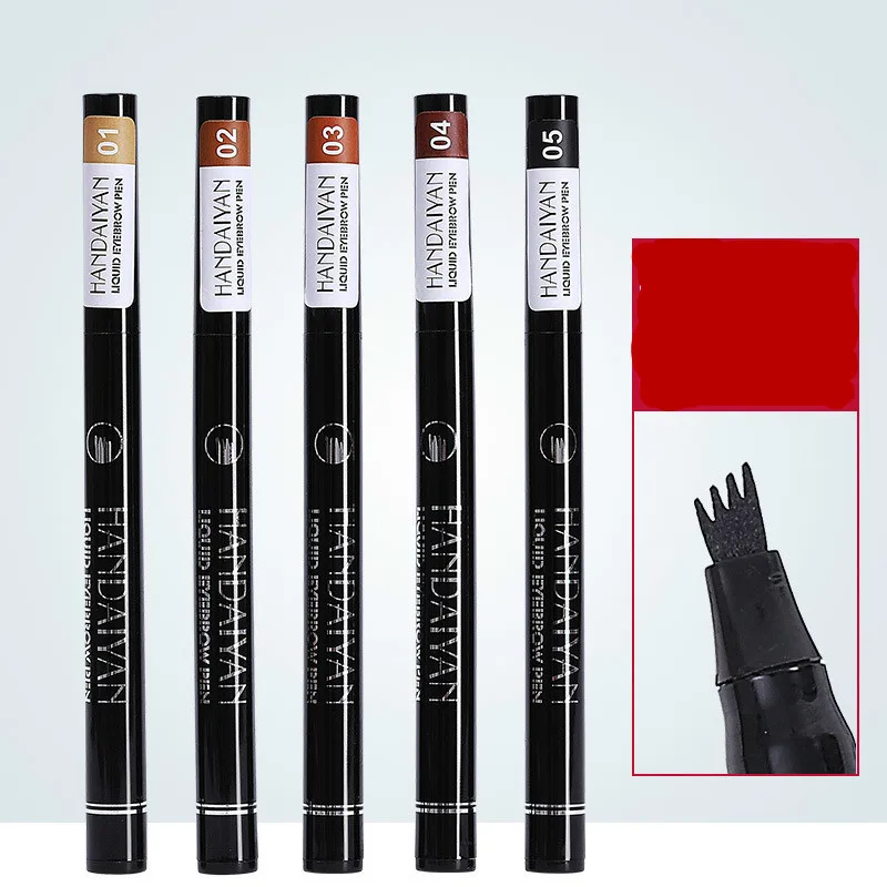 Новинка 5 цветов микроблейдинг карандаш для бровей водонепроницаемый вилка