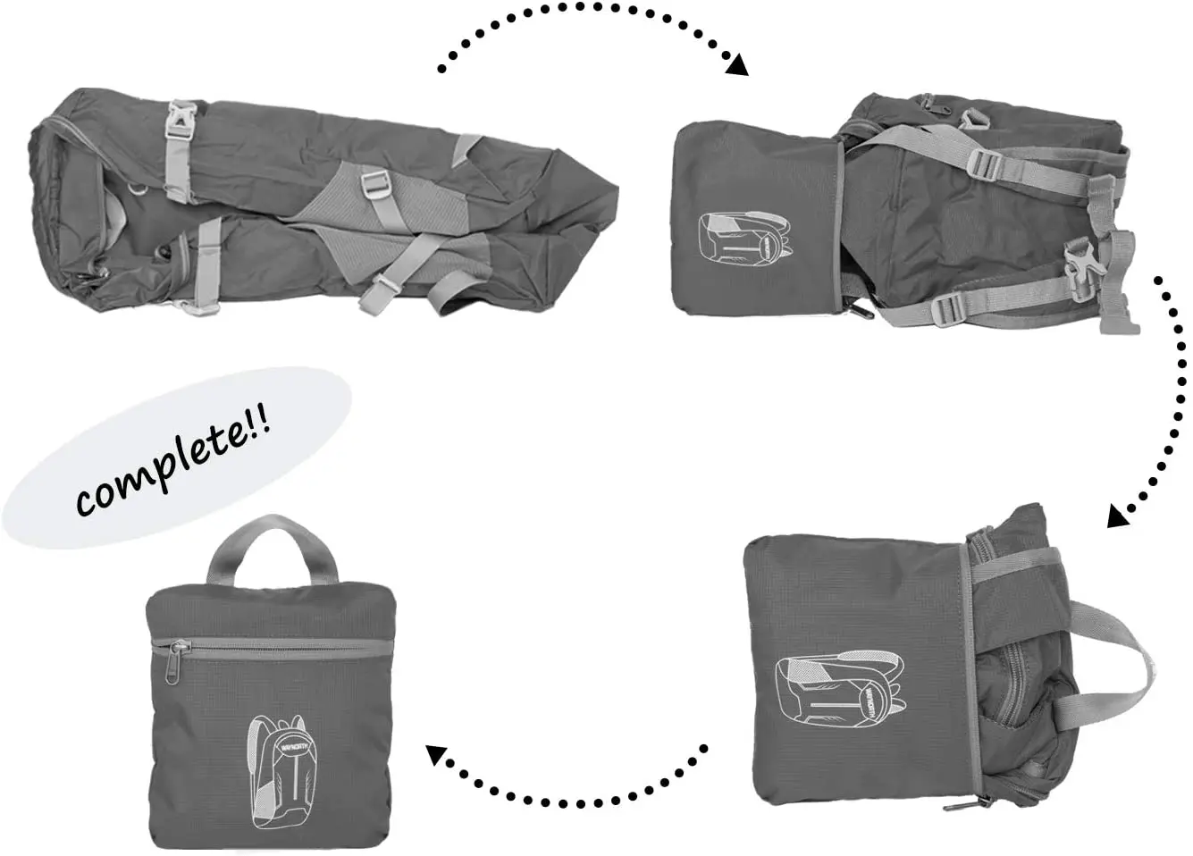 Waynorth походный спортивный и удобный рюкзак 30 л складная дорожная сумка легкая