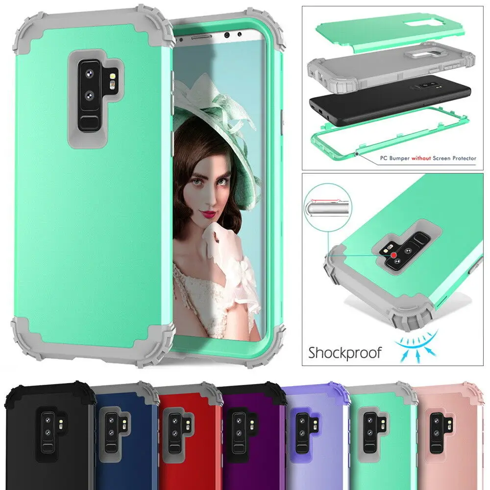 Ударопрочный чехол для Samsung Galaxy S20/S10/S9 Plus/Note 8/9 3 в 1