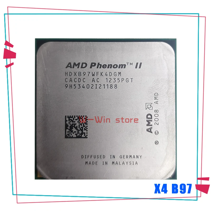 

AMD Phenom X4 B97 3.2Ghz Quad-Core DeskTop CPU HDXB97WFK4DGM Socket AM3