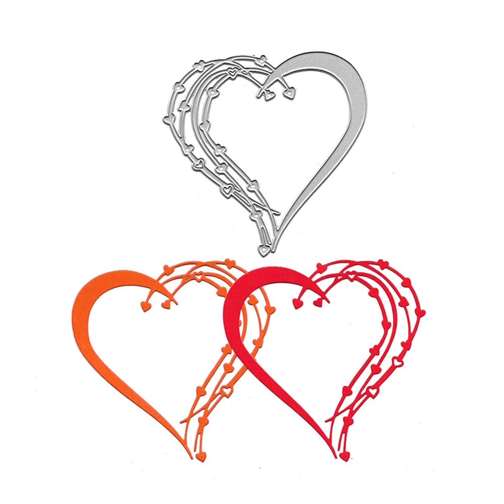 

Heart Dies Metal Cutting Die Stencil Scrapbooking Album Cards Decorative Craft DIY Mold Embossing Folder Card Making Template