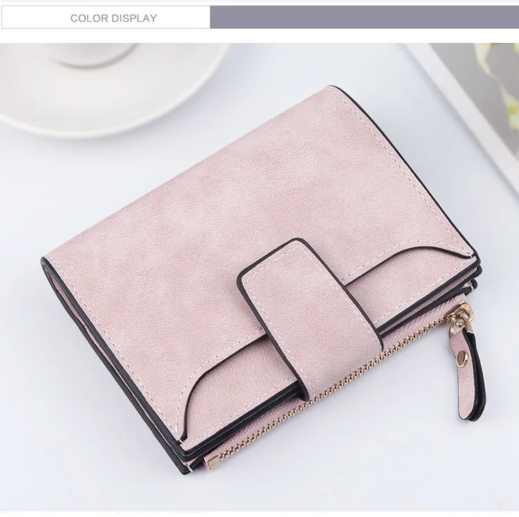 

2021 Leather Women Wallet Hasp Small and Slim Coin Pocket Purse Women Wallets Cards Holders Luxury Brand Wallets Designer Purse
