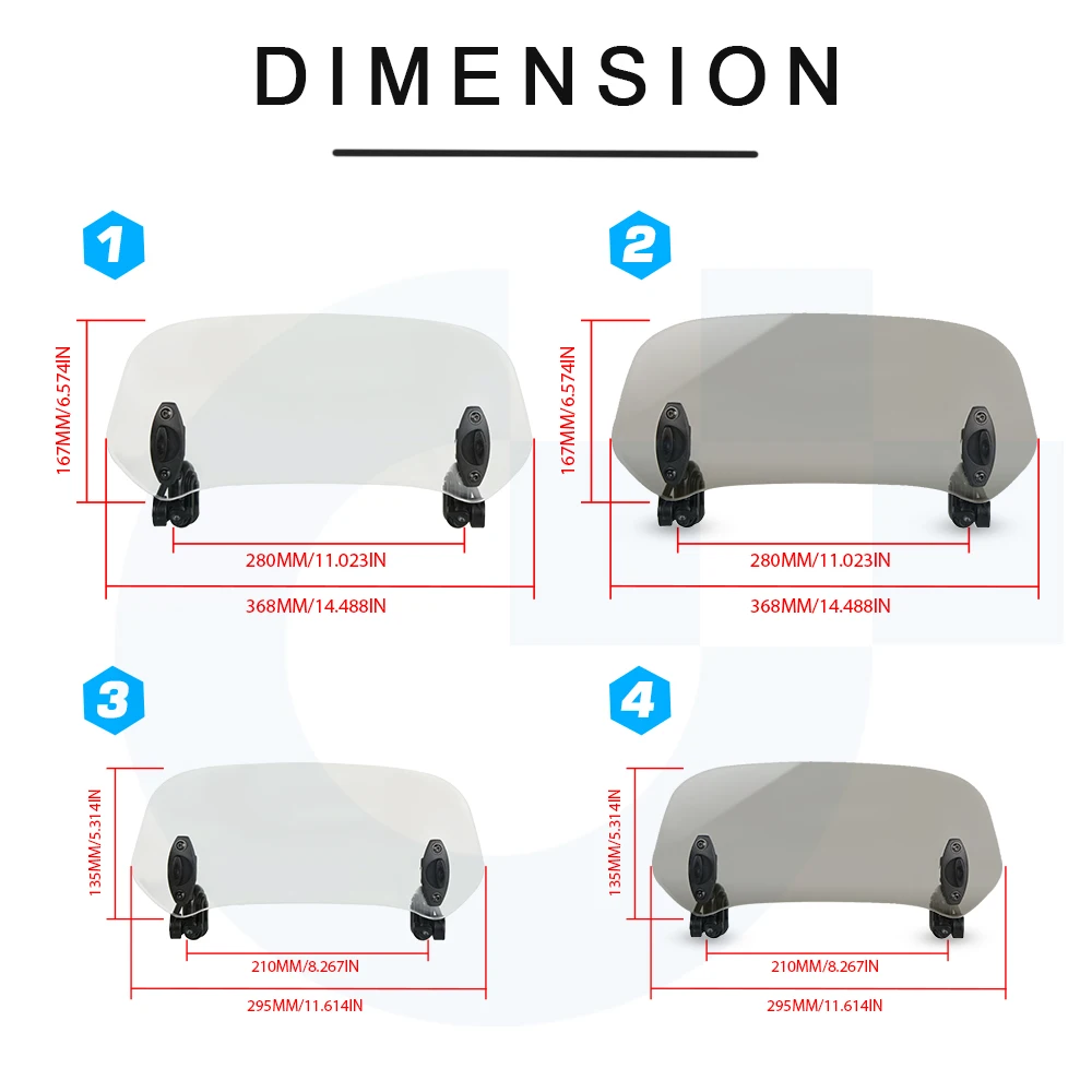 For Yamaha R1 R6 R3 FZ1 FZ6 MT07 MT09 XJ6 TMAX MT-03 MT-07 MT-09 Motorcycle Windscreens Wind Deflector Windshield | Автомобили и