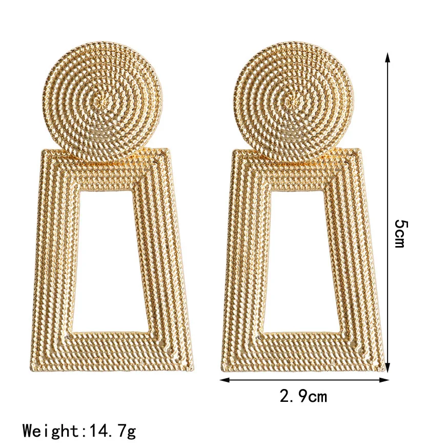 LETAPI модные золотые серьги капли для женщин крупные геометрические металлические
