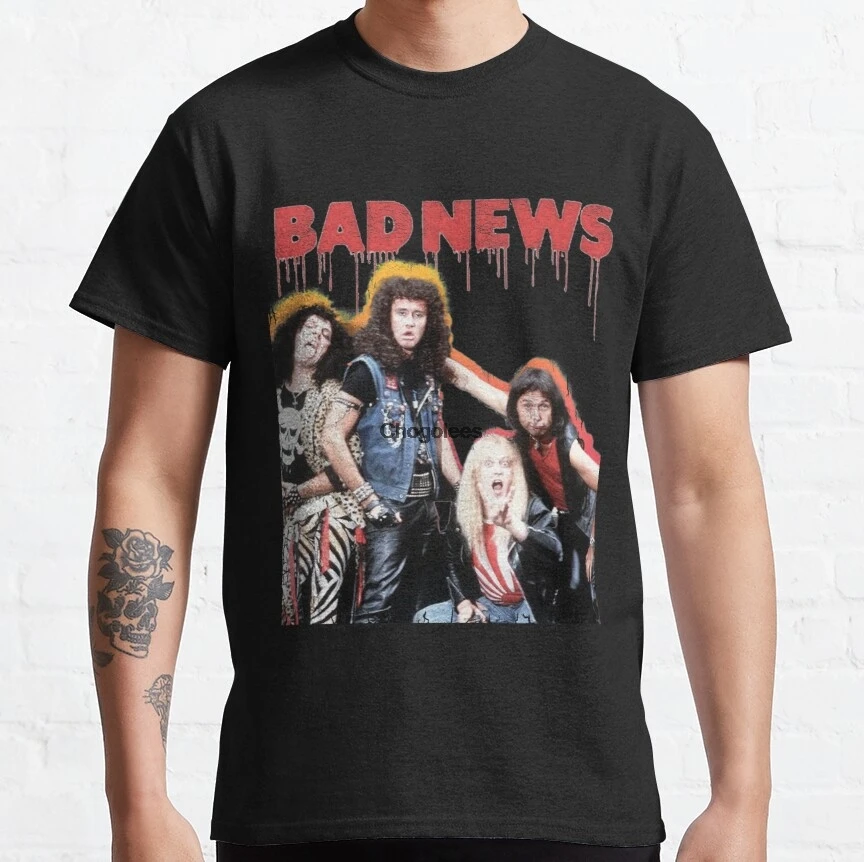 Мужская футболка плохие новости винтажная группа женские и мужские