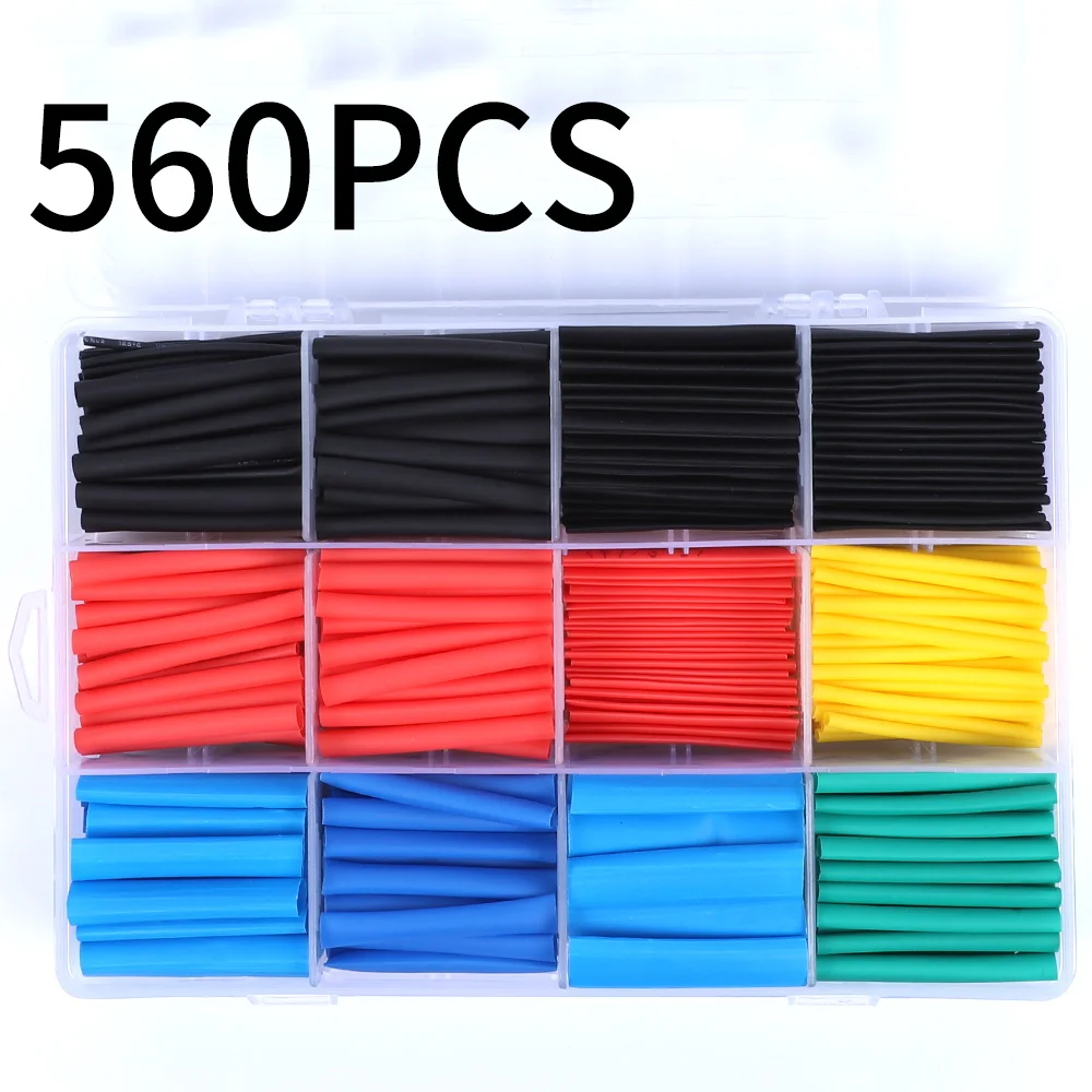 

Heat Shrink wrapped Shrinking 127/164/328/560Pcs Insulation Sleeving Thermal Casing Car Electrical Cable shrink tube Tube kit