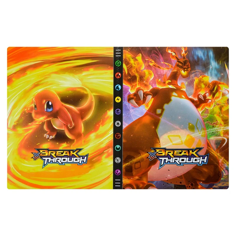 &Aacute;lbum de tarjetas Pokemon VMAX GX para ni&ntilde;os, carpeta de mapa de dibujos animados, juguetes de cartas de juego, regalos de Navidad, 432 Uds.-0