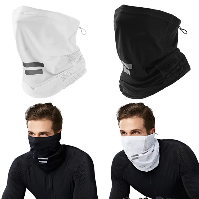 

Hot 1 Pcs Unisex Ice Silk Sunscreen Turban Motorcycle Bike Riding Mask Hanging Ear Scarf Neck Scarves Wraps