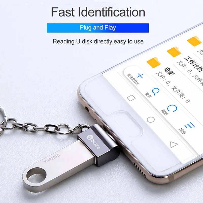 Адаптер Biaze OTG type C для USB 3 0 папа женский Конвертеры Macbook samsung S9 S8 c OTG|Переходники и