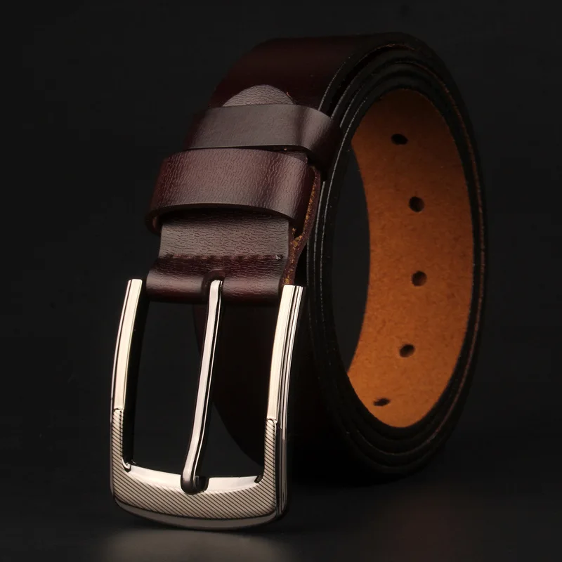 

100-165cm Longer Lengthen Big Size Genuine Leather Belts Luxury design Men High Quality belt metal Pin Buckle WaistbandWaistband