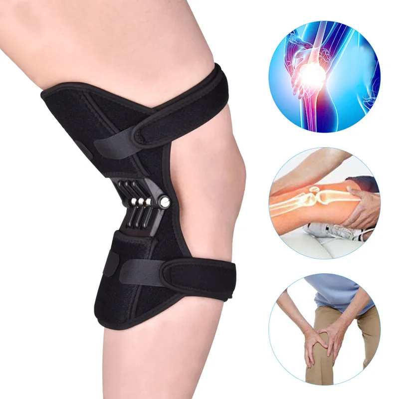 

1Pair Joint Support Knee Pad Breathable Non-Slip Lift Pain Power Lift Knee Pads Rebound Spring Force Knee Booster Leg Protector