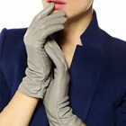 Женские перчатки из овчины зимние перчатки Термальность осень-зима для вождения женские настоящие кожаные перчатки Бесплатная доставка L022NQ-1