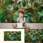 Для вечеринки в стиле сафари дикий фон для фотосъемки на день рождения фотосессия Зеленый Джунгли Лес для маленьких детей портретный фон для фотосъемки