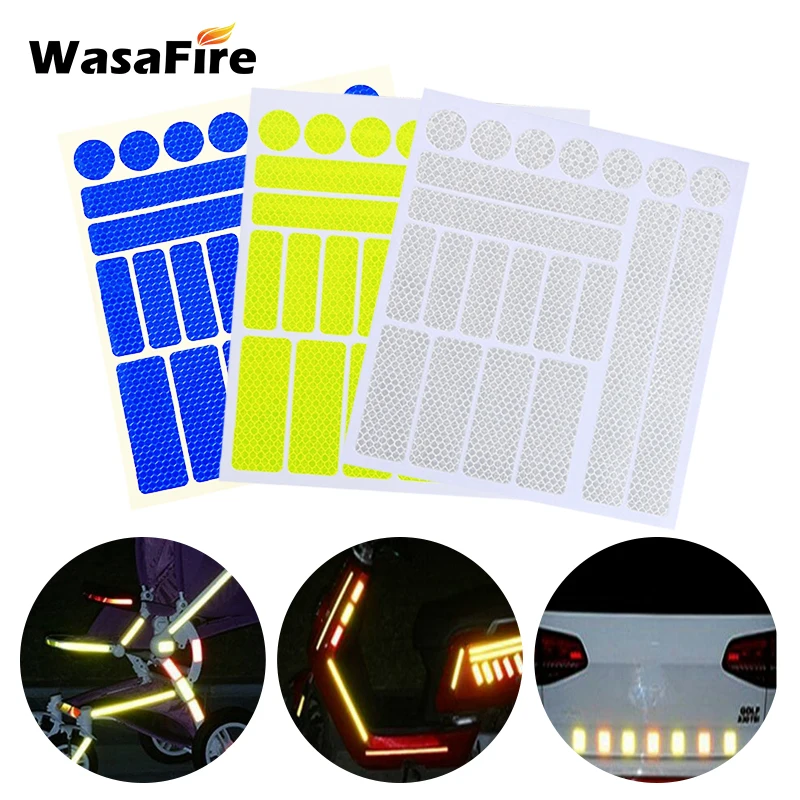 

Bike Reflective Stickers Fluorescent Motorcycle Bicycle Reflector Cycling Wheel Rim Night Safety Warning Reflector Film Decal
