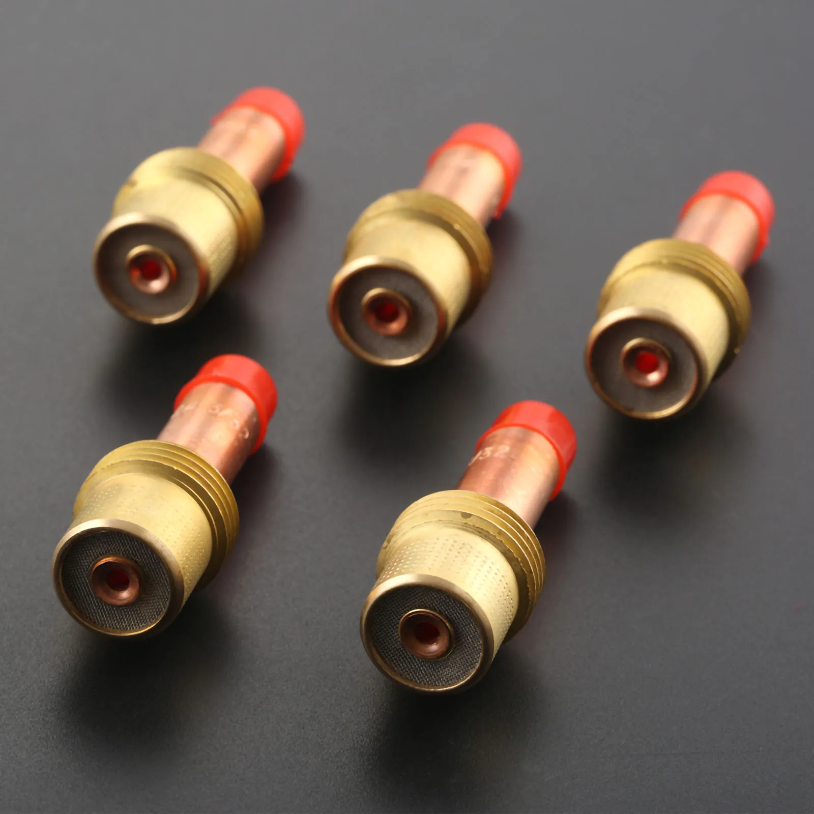 

5Pcs 45V26 (3/32inch) Gas Lens Collet Bodies Brass Collets Body Stubby Gas Lens Connector 2.4mm 3/32 Inches For WP-17/18/26