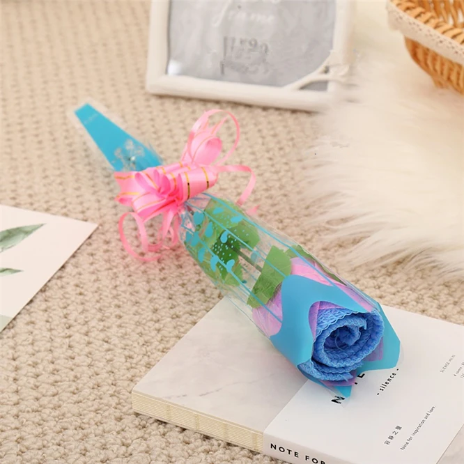 

10pcs Creative Flower shape packaging washing Hand Bathing Towel Square Towels Handkerchief Towel Wedding gift for girl lady