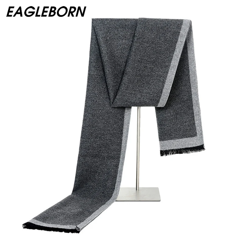 Новые мужские зимние шарфы деловые повседневные шейный платок для мужчин зимняя