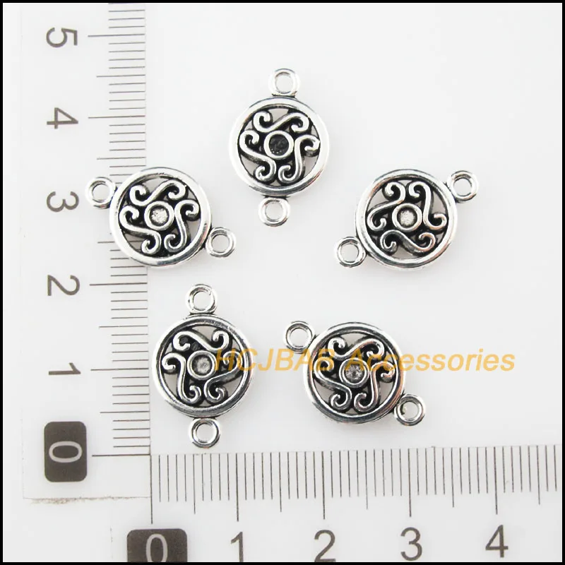 20 шт. Новый круглой формы в форме цветка Подвески Облако Разъемы Тибетский