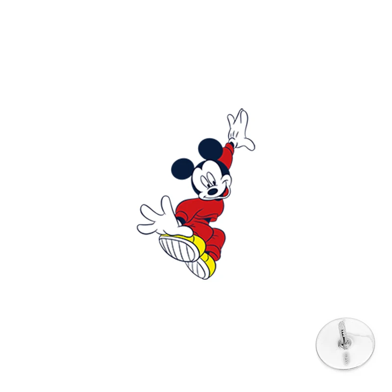 Милые акриловые заколки для лацканов с мультяшным рисунком Микки Мауса Disney