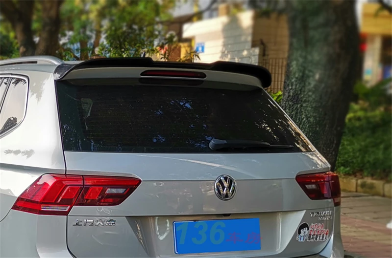 Применение для Volkswagen new Tiguan, спойлеры на крышу кабины 18 19 лет глянцевое углеродное волокно для заполнения полостей/frp зад крыш крылатых votex аксессуары для стайлинга