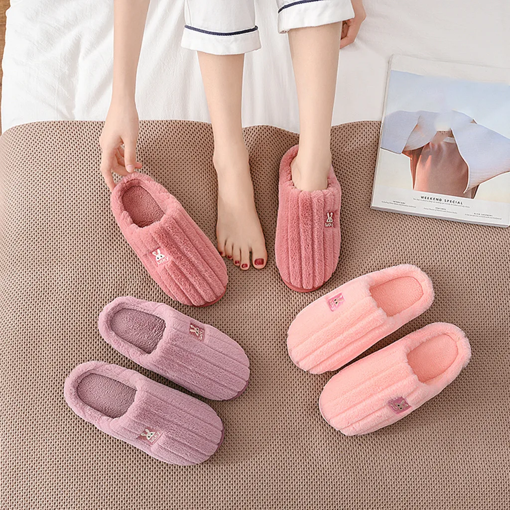 SAGACE зимняя обувь женские удобные теплые Нескользящие домашние тапочки из флока и