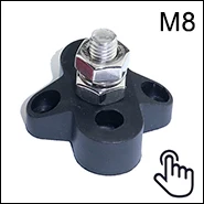 Автобусный барный клеммный блок сверхмощный двойной M6 положительный распределительный шип для грузовика RV лодки