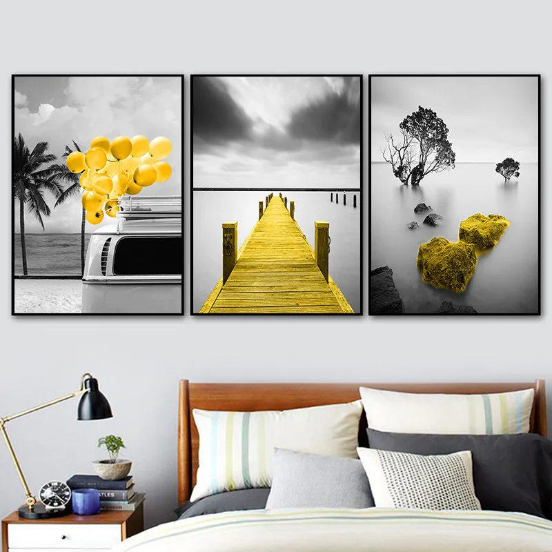 Путешествия journery Настенный декор живопись скандинавский пейзаж холст