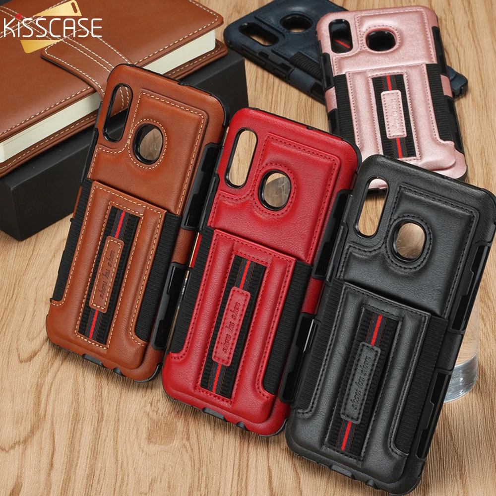 Винтажный кожаный чехол KISSCASE для Samsung S10 S10E S10Lite телефона с отделениями карт