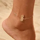 2020 новые модные трендовая цепочка браслет на ногу в виде ананаса ювелирных пляжное раздел Сандалеты с перепонкой на лодыжке бусины Boho ног готический браслет пляжного отдыха