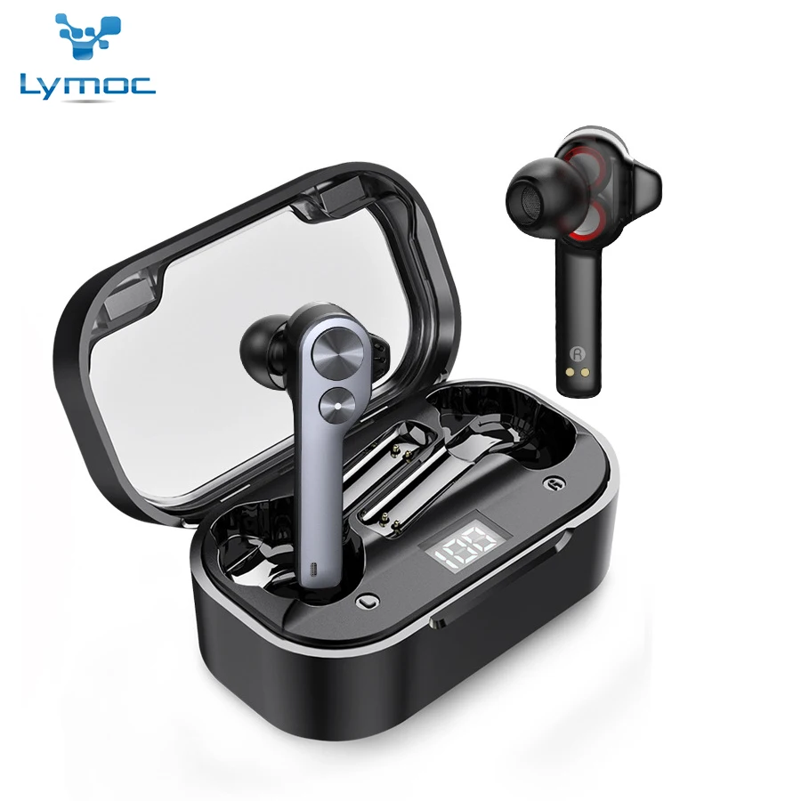 LYMOC двойной динамический Беспроводной гарнитуры Bluetooth 5 0 наушники вкладыши TWS с в