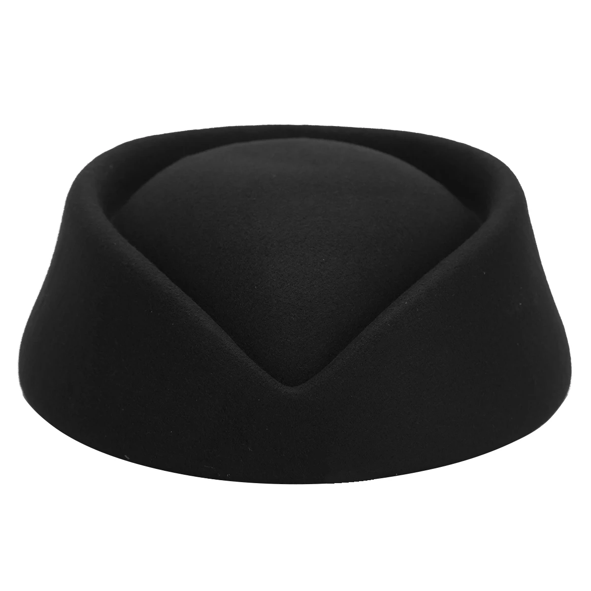 Imitation Wool Felt Stewardess Air Hostesses Pillbox Hat Millinery Teardrop Fascinator Base Cap for Cosplay Costume Accessories