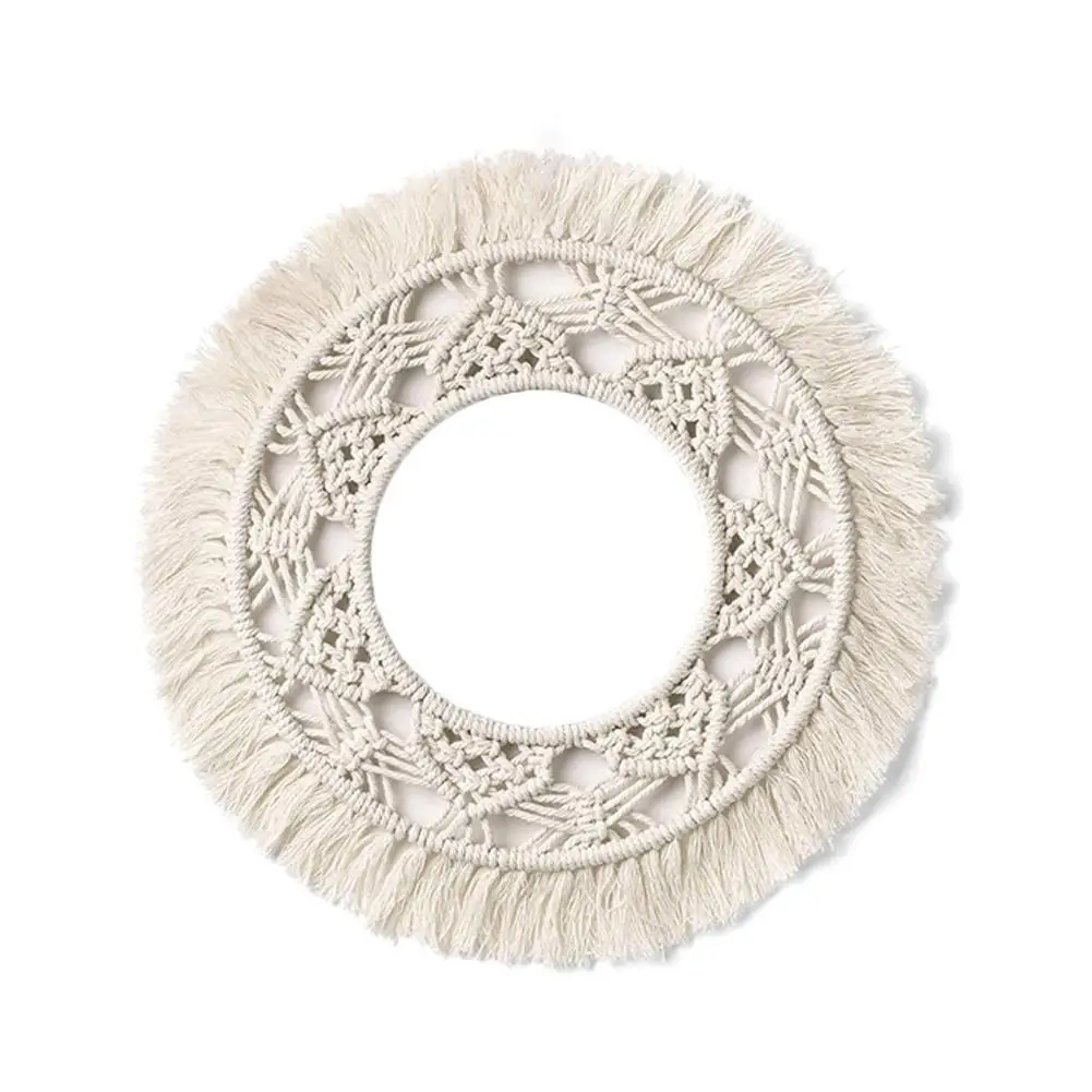 Богемная настенная рамка ручной работы с бахромой макраме фон Рамка для