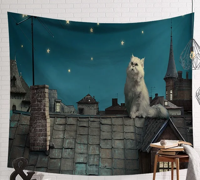 Оригинальный CAMMITEVER африканских животных Жираф слон Кошка Гобелен пустыня