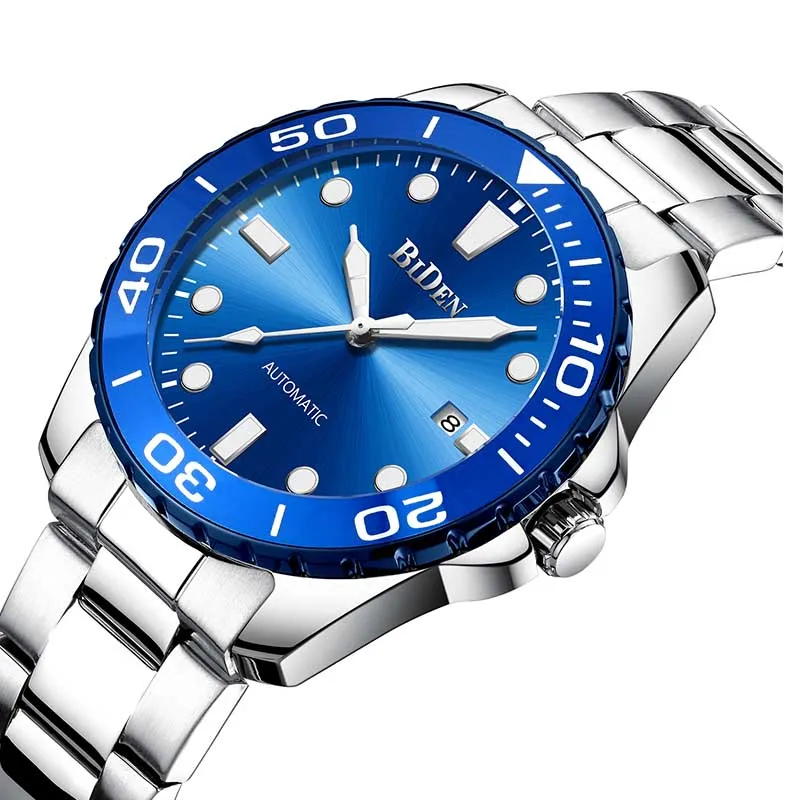 Часы наручные мужские стальные Роскошные Модные Зеленые|Мужские механические