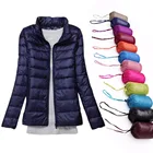 Пуховик женский, осенне-зимняя куртка, Теплая стеганая парка, Легкое женское пальто с капюшоном, весна 2021