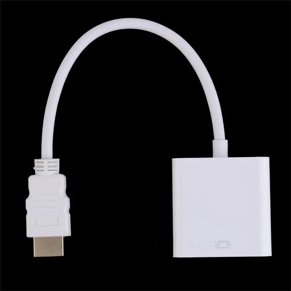 Новый HDMI мужчина к VGA Женский видео кабель адаптер шнура конвертера 1080P QT|Кабели